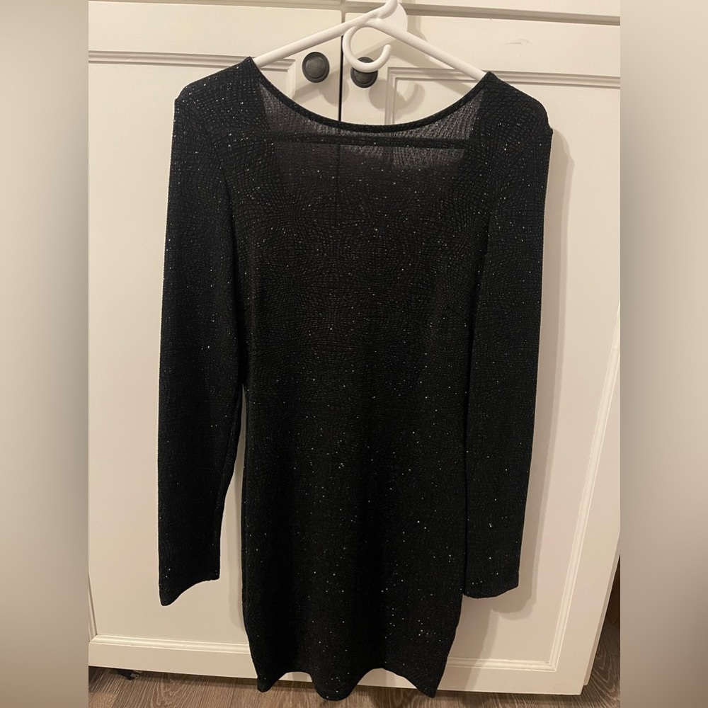 Sparkly Black Mini Dress